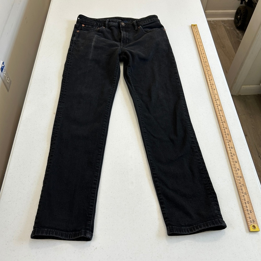 American Eagle Airflex+ Slim Straight Jeans Black Mens 30x30 Denim Pants 6999